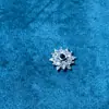 Cuentas Sueltas de Cristal de Zircón Microincrustado Color Duradero Rellenas de Oro de 14K Accesorios para Collares Pulseras de Cuentas Hechas a Mano Bandeja de Flores Espaciadores