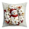 Capas de Almofada de Natal Quentes e Populares na Fábrica, Decorativas com Rena e Coelho para Atmosfera Festiva de Sofá, Capas de Almofada de Linho