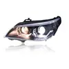 Adequado para montagem de farol BMW Série 5 03-10 E60 com olhos de anjo LED modificados, luzes diurnas e pisca sequencial
