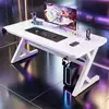 Escritorio moderno y minimalista para oficina en casa, adecuado para dos personas, para gaming y como escritorio de computadora multifuncional para dormitorios, áreas de estudio estudiantil y espacios de lectura/escritura