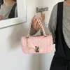 Bolsa francesa de um ombro para mulheres 2026 outono nova padrão de diamante bordado pequena quadrada para trabalho corrente bolsa transversal atacado