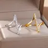Anillo de circón de diseño de nicho ins de moda simple transfronterizo de AliExpress, joyería versátil simple de personalidad