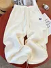 Pantalones de Chándal Holgados con Bordado de Letras Estilo Americano Otoño 2026 para Mujer, Pantalones Deportivos Casuales de Corte Amplio con Efecto Caído