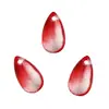 Accesorios de Colgante de Gota de Agua de Vidrio de Colores, Cuentas Perforadas Irregulares Electroplateadas, Piezas de Colgante para Pasador de Pelo Estilo Antiguo DIY