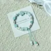 Pulseira de Cerâmica Jingdezhen Nova Pulseira de Cerâmica Chinesa Joia Estudante Estilo Xizang Corda Trançada à Mão Banca Presente para Estudante