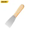 Herramienta de charcutería DL-HD2C mango de madera espátula 2 pulgadas mango de madera Acero Inoxidable espátula raspador de limpieza