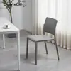 Silla Nórdica de Plástico con Respaldo Silla Gruesa para Mesa de Comedor Silla Simple para Escritorio Apilable para Hogar Apartamento Pequeño Silla de Comedor