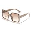 Gafas de Sol Pequeñas de Estilo Lujoso para Lluvia para Mujer, Versión Coreana, Montura Cuadrada Grande, Gama Alta, Adelgazantes, Gafas de Sol con Protección Solar