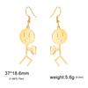 Plataforma de comercio exterior súper ventas popular personalizado divertido gracioso simple costura de pluma colgante de amor niños pendientes de acero de titanio para mujeres