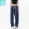 Jeans Rectos de Moda Versátiles Tendencia 2024 Estilo Hong Kong para Mujer, Estilo Simple Japonés Nuevo, Harajuku Relajado