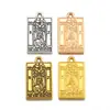 Al por mayor DIY aleación joyería accesorios cuadrado tarjeta de tarot colgante pulsera llavero colgante decorativo J502