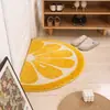 Alfombra de mechones de alta calidad, 1 Alfombrilla de Fruta Naranja Limón Naranja 40X60cm (15.7X23.6pulgadas), Alfombra de Baño Larga Absorbente Antideslizante Suave y Cómoda Lavable a Máquina para Dormitorio Sala de Estar Cocina Entrada Alfombra Nueva Llegada