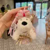 Nuevo Lindo Peluche Perro Westie Creativo Liga para el Cabello Muñeca Falda Llavero Cachorro Lindo Colgante de Bolso para Mujeres
