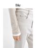 Calça Cigarette Minimalista Escovada para Mulheres, Corte Slim, Alonga as Pernas, Versátil, Versão Estreita Simples, Calça Longa Emagrecedora para Mulheres