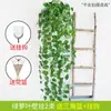 Planta verde artificial para pendurar na parede, pendente de parede de flor artificial, rattan de parede, folha falsa de plástico, orquídea pendurada, folha decorativa, cesta suspensa, Rosa Verde