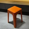 Taburete de plástico engrosado para uso doméstico, extra grueso, moderno y simple, apilable, cómodo para sentarse a largo plazo, taburete redondo alto