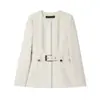 Comercio Exterior Transfronterizo Otoño Nuevo para Mujer Estilo Europeo y Americano Chaqueta de Traje con Cinturón Delgado Traje de Pantalón Casual 8583593