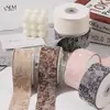 Cinta de Terciopelo Suave Copo de Nieve Tela Cepillada Retro Nostálgica Lazo de Tela Lazo Decorativo Cinta para el Cabello Cinta con Adorno de Encaje