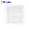 Suministro directo del fabricante: Salida de Ventilación Metálica Ranurada 4Sw, Ventilación de Escape Cuadrada con Flujo de Aire de Cuatro Vías