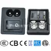 Soquete de Tomada em 8 com Interruptor 2 em 1 Certificado CCC Tomada AC Quadrada com Interruptor Soquete em 8 LH-8