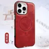 Nueva Funda de Cuero para Negocios para Teléfono Móvil Apple 16 Funda de Teléfono Nicho de Gama Alta Lujo Ligero Gama Alta A prueba de Caídas Carcasa Magnética