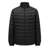 Chaqueta Ligera de Plumas para Hombre, Nuevo Estilo Otoño e Invierno, Cálida, sin Cuello, Ligera, Adecuada para Usar en Capas o como Prenda Exterior, con un Forro de Plumas que se Puede Usar por Fuera