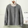 Abrigo de Lana Doble Faz para Mujer, Estilo Corto, Nuevo Modelo Otoño e Invierno 2026, Elegante Chaqueta de Lana Holgada Estilo Chanel para Mujeres Petites