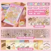 La colección de escenas en miniatura de este paisajismo apilado tridimensional 3D para niños, juguetes educativos, material de decoración de pegatinas para diario de mano DIY