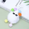 Encanto de Bolsa Elfo con Gafas de Peluche de Colores, Llavero de Muñeco Monstruo Bola de Carbón Negra Pequeña, Decoración para Bolsas