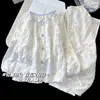 Pijama Novo Feminino 2027 Estilo Coreano Pijama de Algodão Nuvem Primavera e Outono Todas as Estações Xadrez Conjunto de Roupa de Casa para Crianças Médio e Grande