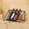 Estante para vinos, exhibidor inclinado para botellas de vino, soporte para botellas de vino, estante inclinado para vinos, nuevo modelo 2026, pieza decorativa de lujo ligero para gabinetes de vino