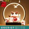 Adornos de gato de la suerte sacuden la mano anillo de lámpara LED tienda de gatos ricos el negocio está en auge regalo sala de estar inauguración gato
