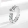 Transmisión en vivo venta caliente un montón de anillo abierto de luz de estrellas personalidad de moda anillo de circón fábrica transfronteriza europea y americana dropshipping