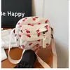 Bolso Pequeño de Pana Estilo Coreano para Mujer 2025 Nueva Moda Estampado de Fresa Bolso para Teléfono Móvil Bolso Casual Cruzado Ins