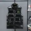 Chaleco Brillante Europeo Transfronterizo Lavable para Hombre de Algodón Plumón con Cuello Vertical Talla Grande Casual Chaleco Superior Combinable