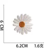 Patche de tecido bordado com flor de margarida fresca, aplique floral pequeno para decorar jaquetas e bolsas, etiqueta bordada em computador termocolante