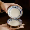 Yuhuang Ru Kiln Posavasos de Loto Cerámica Almohadilla Resistente al Calor Base para Taza de Té Platillo Pequeño para Té Accesorios para Juego de Té Chino Pieza Individual