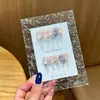 Série Floral QianfanAtmosfera CristalinaGato Esculpido Olho de Gato Puro Feito à Mão Adesivos de Nail Art Usáveis Pontas de Unha Postiças
