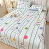Funda de Cama de Algodón Puro de Dibujos Animados para Niños, Pieza Única para Todas las Estaciones, Colchón de Terciopelo de Leche, Reversible, Colcha de Cama, Sábanas de Cama, Juego de Tres Piezas