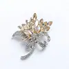 Liga Ecológica, Galvanoplastia Ecológica, Broche de Buquê Totalmente Cravejado da Moda, Acessório de Broche Decorativo Simples e Luxuoso
