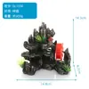 Acuario paisajismo decoración de rocalla artificial con plantas acuáticas, piedra de dragón verde simulada gris, adornos de cueva escondite, juego completo