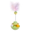 Juguete para Gato Mascota Volquete Pluma Campana Palo de Jugueteo para Gato Bola con Campana Juguete de Resorte para Gato Suministros para Mascotas