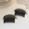 Pente de Cabelo Novo Modelo Estilo Coreano com Folhas Full Diamond, Pente de Franja Requintado e Elegante, Grampo de Cabelo, Acessório de Cabelo, Presilha de Cabelo da Moda