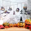 Cruzamento de Fronteiras Logo Bbto Bruxa de Halloween Caveira Abóbora Escada Pátio de Casa Escritório Pingente Decorativo de Madeira
