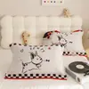 Funda de almohada de gasa de cuatro capas jacquard teñida en hilo de gran tamaño, funda de almohada de algodón puro, funda de almohada totalmente de algodón, funda de almohada para adulto, funda de almohada individual