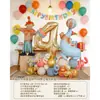 Set de columna de globos con números temática de circo, decoración de escena para fiesta de cumpleaños infantil y accesorios para fotos
