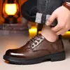 Zapatos de Cuero, Zapatos Nuevos para Hombre, Cuero Suave para Negocios, Transpirables, Zapatos de Cuero Casual Versátiles, Zapatos de Trabajo Británicos para Hombre, Zapatos de Cuero Ligeros Formales