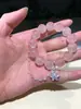 Alta retención de color diy accesorios de cristal colgante de copo de nieve cadena pulsera deslizante de terraplén de mariposa collar accesorios de cuerda hechos a mano