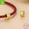 Plata Ziyun Elemento Dorado Pequeño Buda Dorado Accesorios de Plata de Ley 925 Patrón Vajra Vajra Pulsera de Abalorios DIY