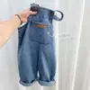 Macacão infantil, calça de outono infantil, macacão de bebê, calça jeans de primavera e outono, calça comprida simples e moderna para meninas
